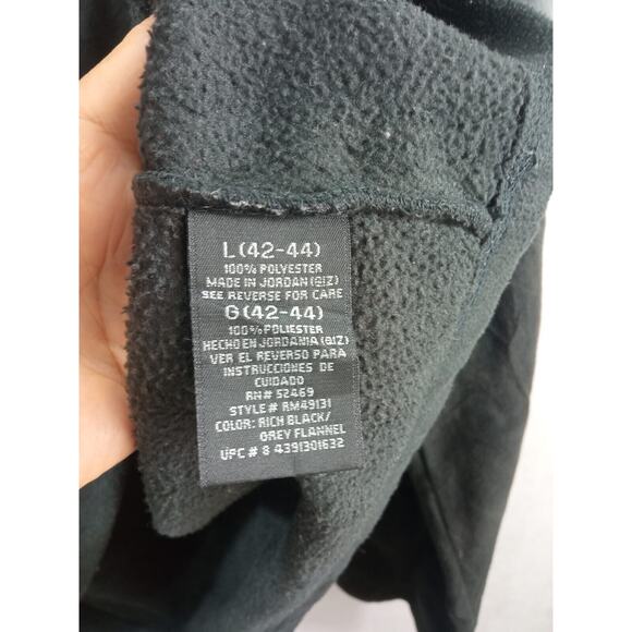 Starter Men's Track Jacket Y2K Polar Black Gray 1/4 Zip Pockets Logo Size Large - Picture 7 of 8